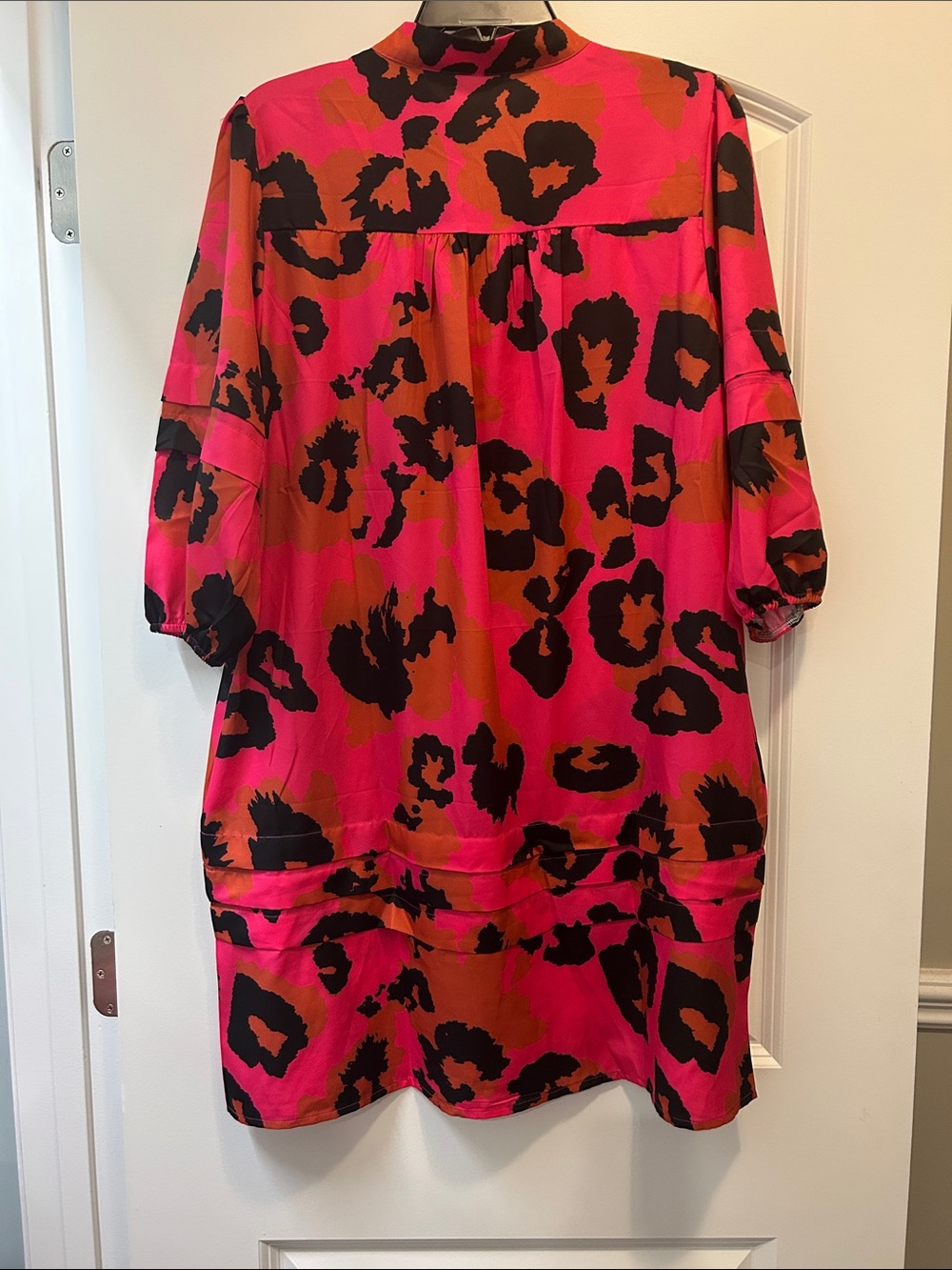 Bright Pink Animal Print Tunic Dress - Picture 10 of 13